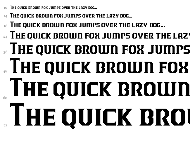 J-LOG Razor Edge font waterfall